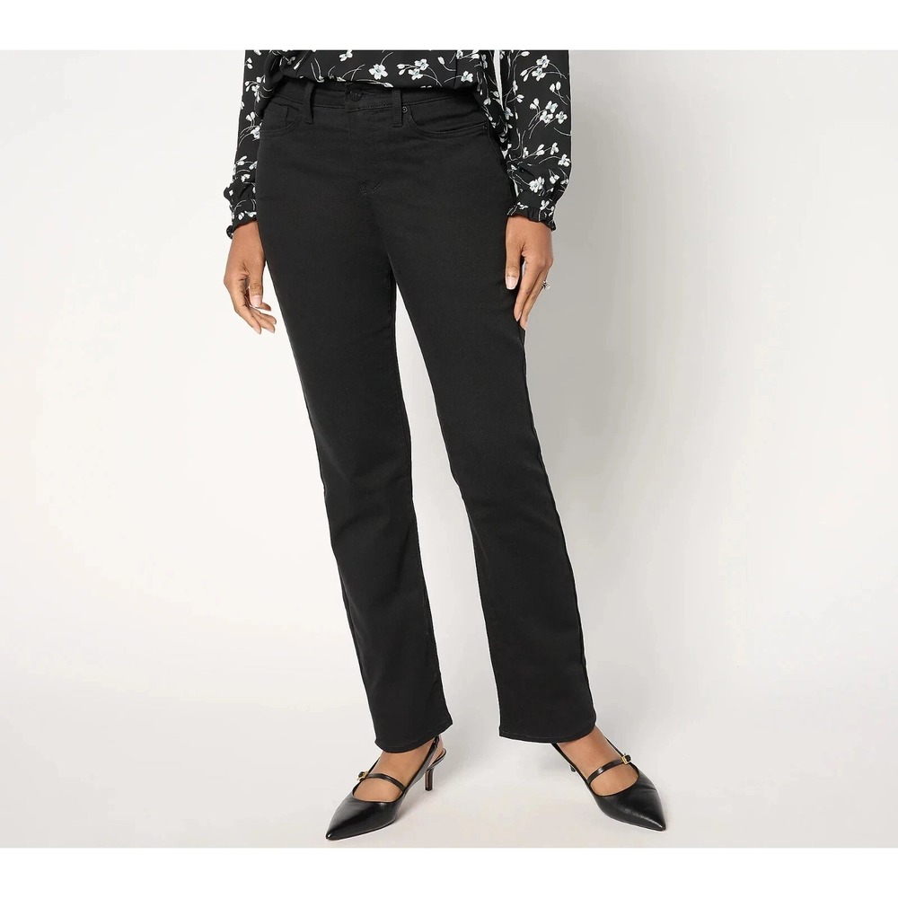 NYDJ Ellison Straight Leg Jean with Cool Embrace - Black 10  #54M